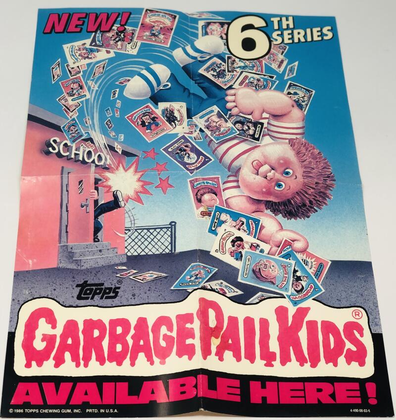1986 Topps Garbage Pail Kids 6th Series Folded Poster  Image 1