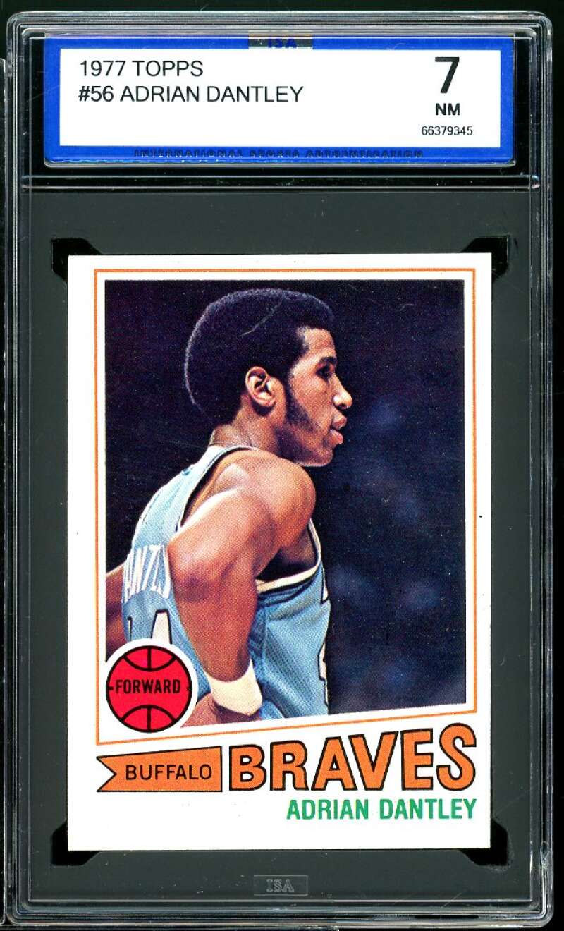 Adrian Dantley Rookie Card 1977-78 Topps #56 ISA 7 NM Image 1