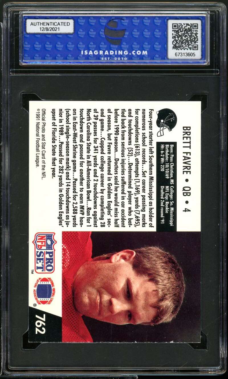 Atlanta Falcons Rookie Card 1991 Pro Set #762 ISA 8.5 NM-MT+ Image 2