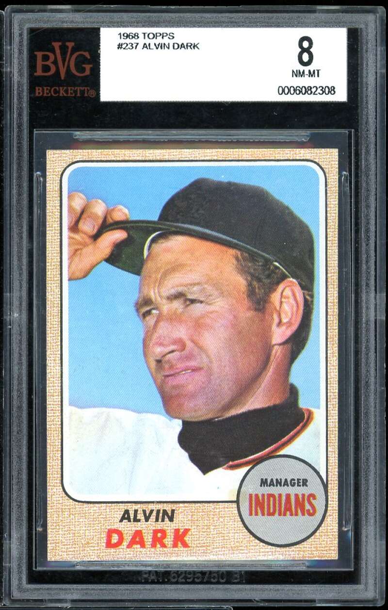 Alvin Dark Card 1968 Topps #237 BVG BVG 8 Image 1