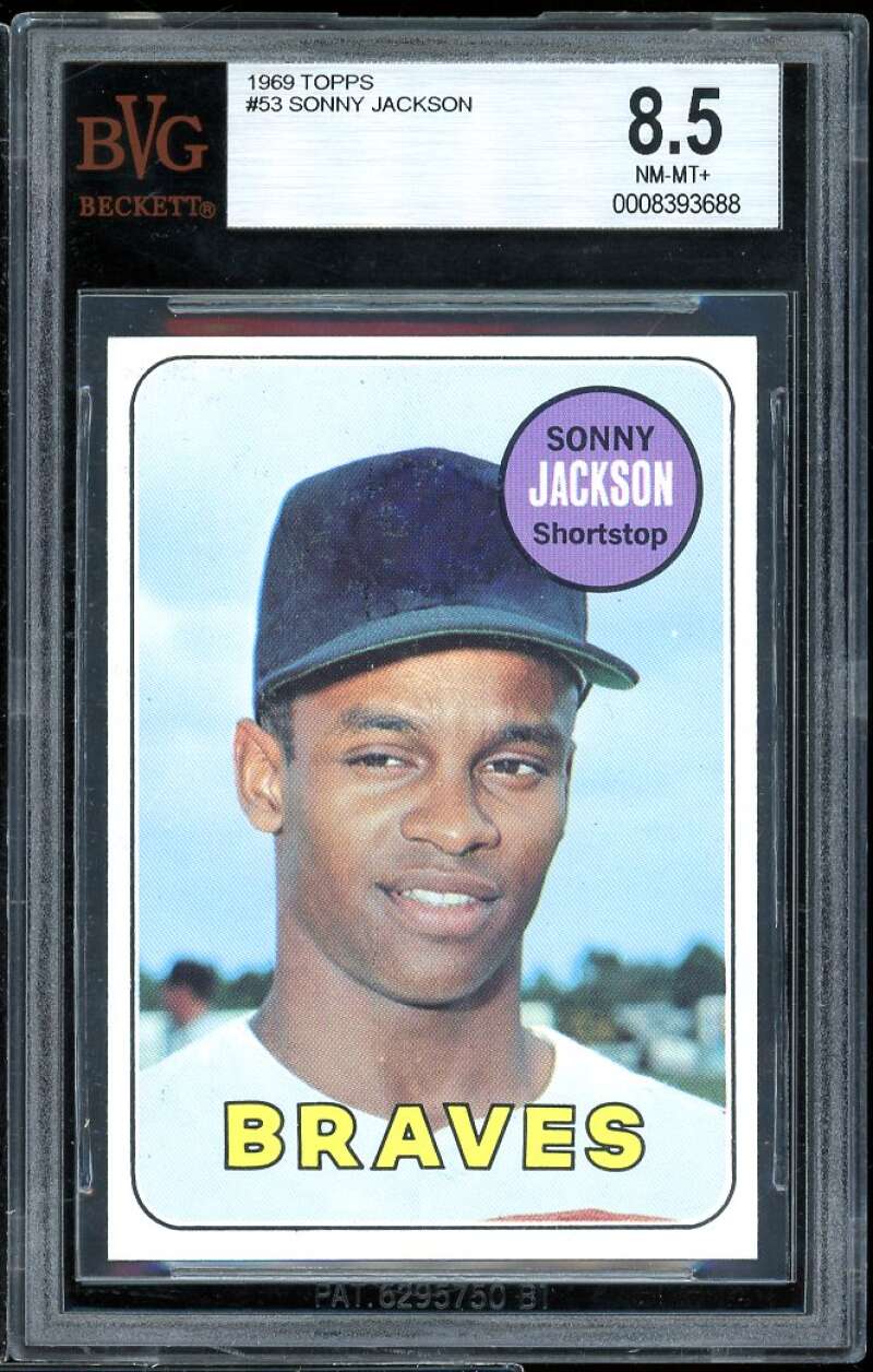 Sonny Jackson Card 1969 Topps #53 BVG BVG 8.5 Image 1