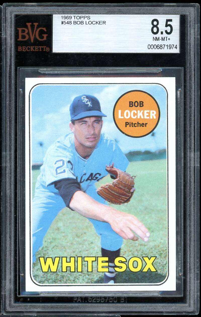 Bob Locker Card 1969 Topps #548 BVG BVG 8.5 Image 1