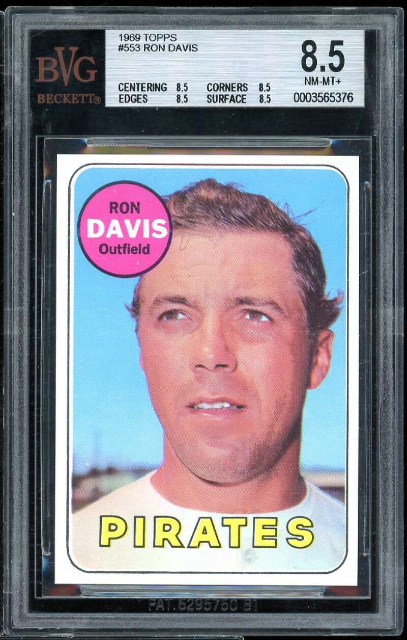 Ron Davis Card 1969 Topps #553 BVG BVG 8.5 Image 1