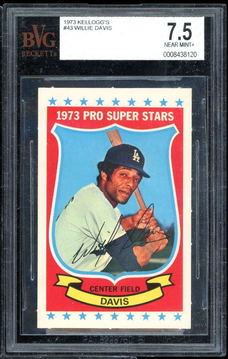 Willie Davis Card 1973 Kellogg's #43 BVG BVG 7.5 Image 1