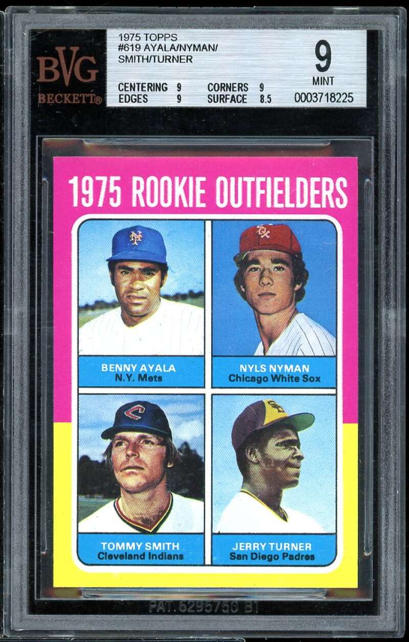 Benny Ayala/Nyls Nyman/Tommy Smith/Jerry Turner Rookie 1975 Topps #619 BVG BVG 9 Image 1