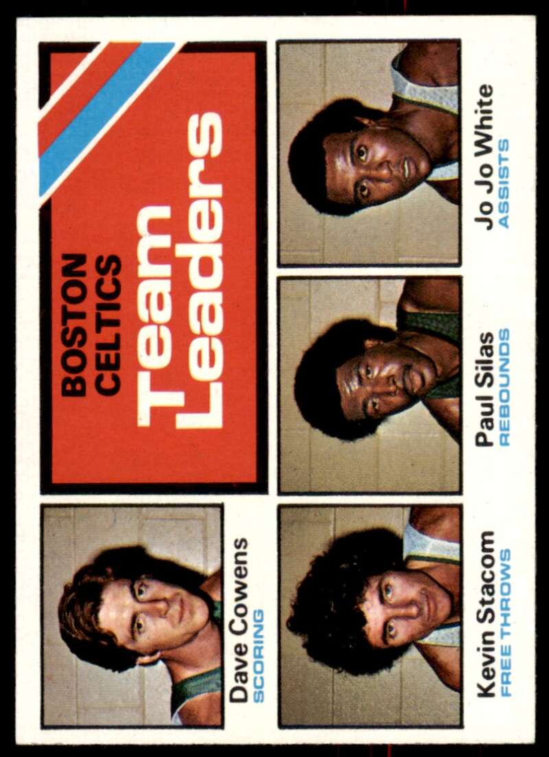 Boston Celtics Team Leaders (Cowens/Stacom/Silas/White) Card 1975-76 Topps #117 Image 1