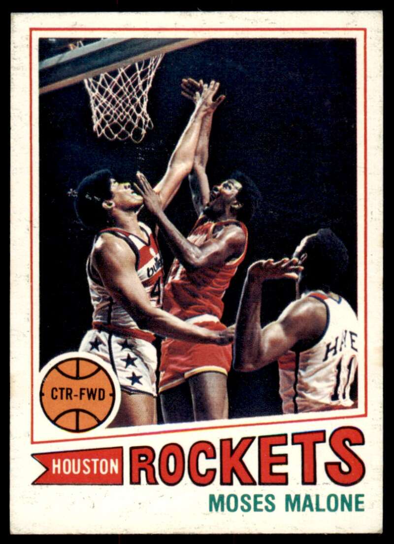 Moses Malone Card 1977-78 Topps #124 Image 1