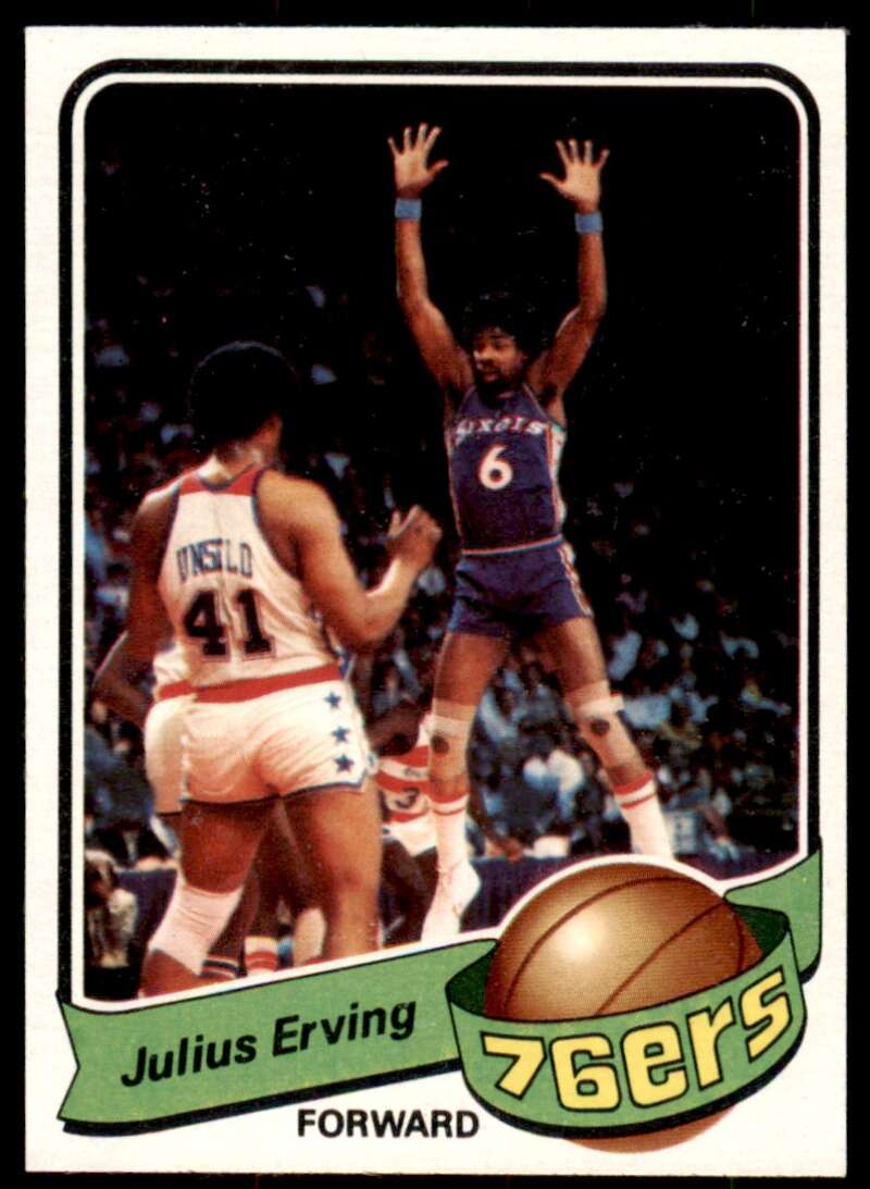 Julius Erving Card 1979-80 Topps #20 Image 1