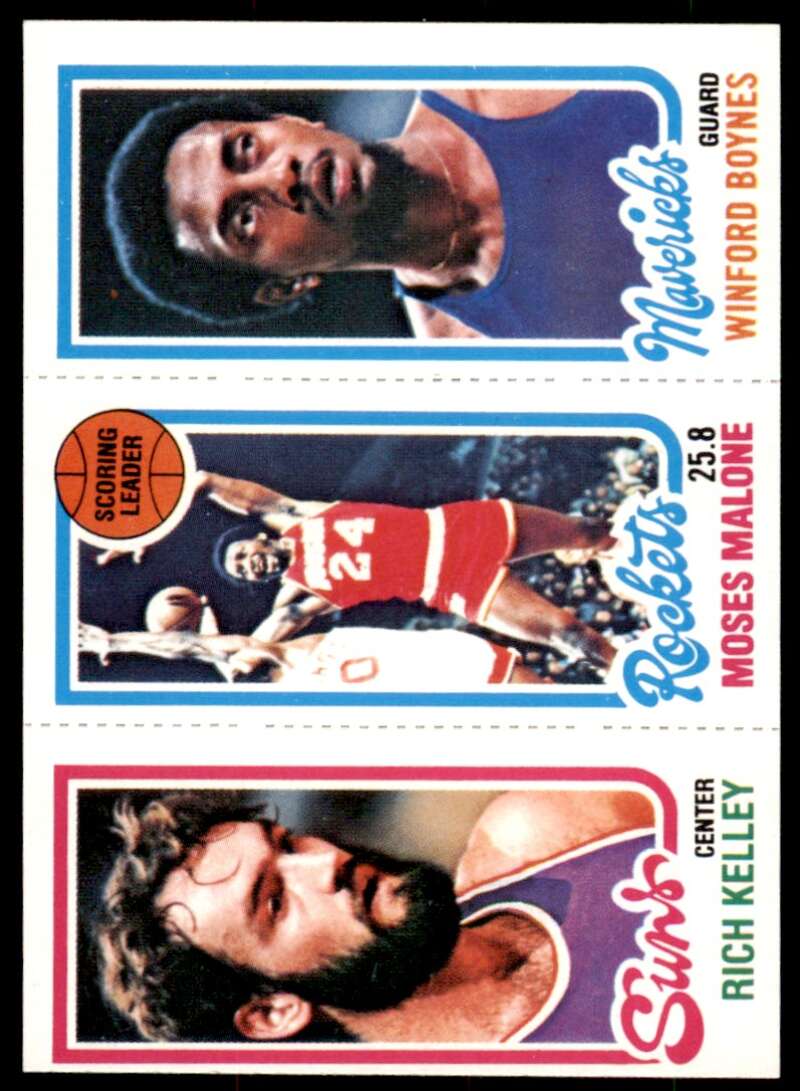 Rich Kelley Moses Malone TL Winford Boynes Card 1980-81 Topps #71 Image 1