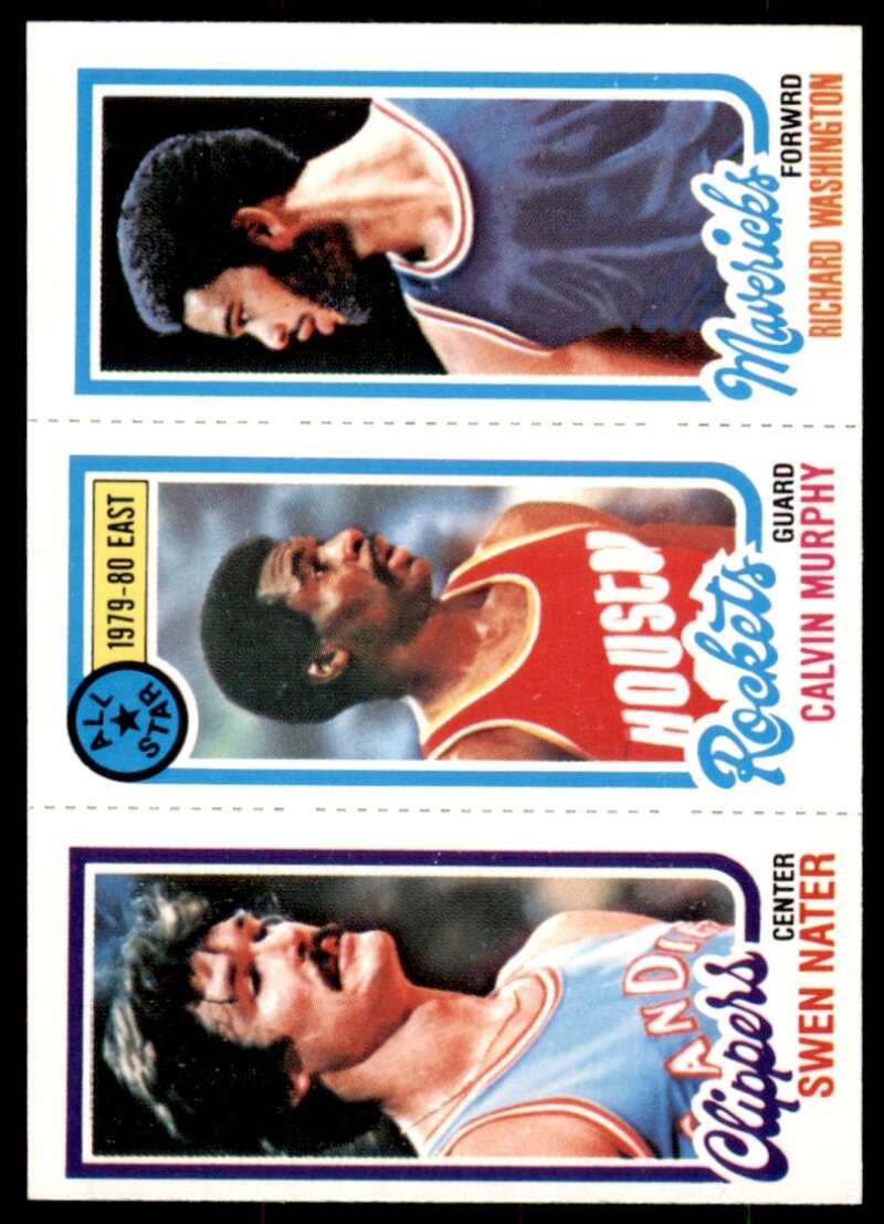 Swen Nater Calvin Murphy AS Richard Washington Card 1980-81 Topps #75 Image 1