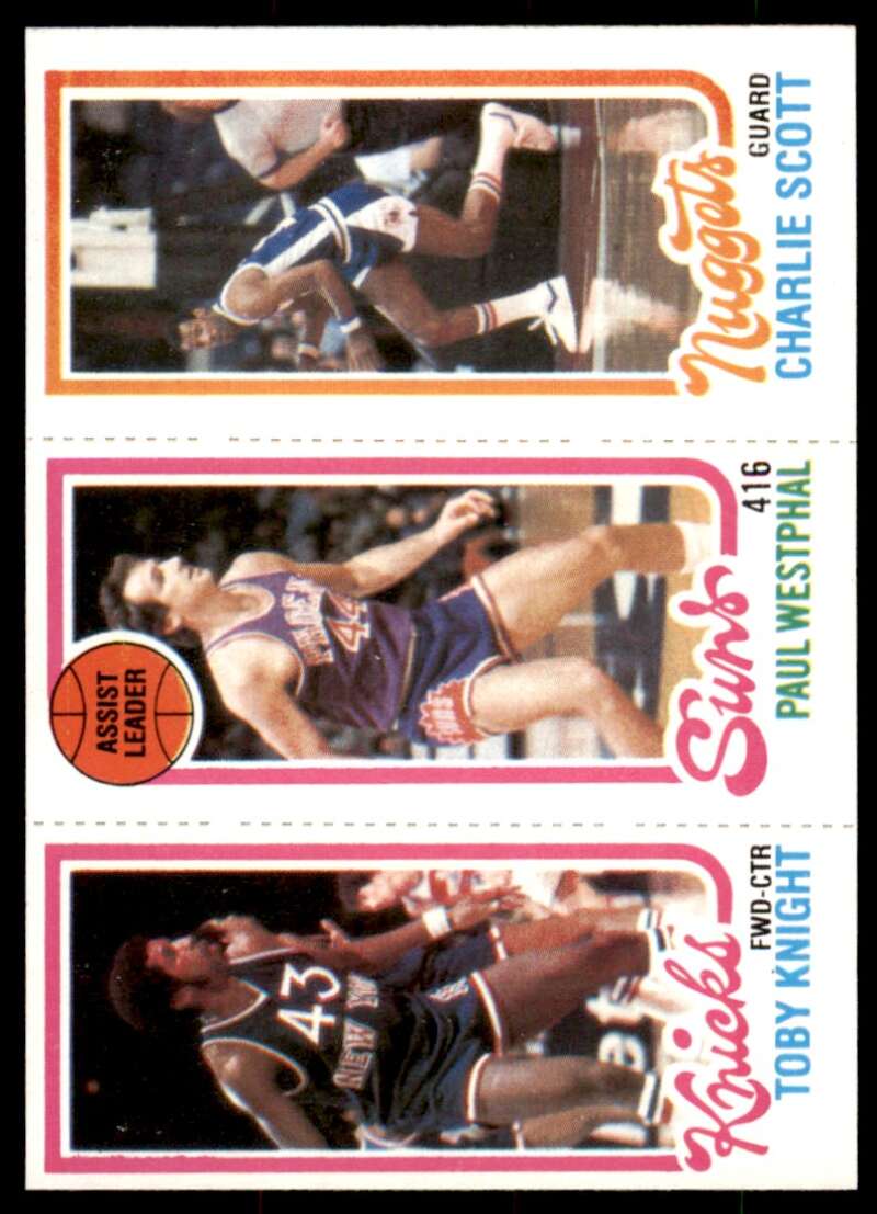 Toby Knight Paul Westphal TL Charlie Scott Card 1980-81 Topps #149 Image 1