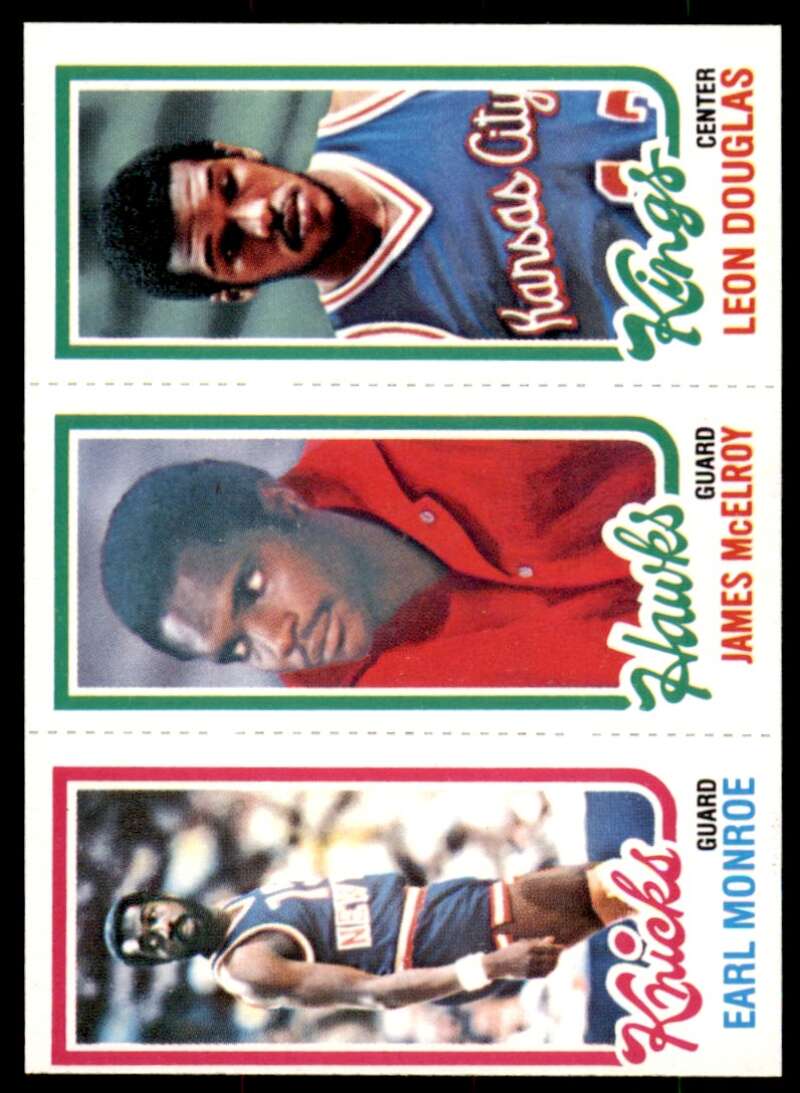 Earl Monroe James McElroy Leon Douglas Card 1980-81 Topps #63 Image 1