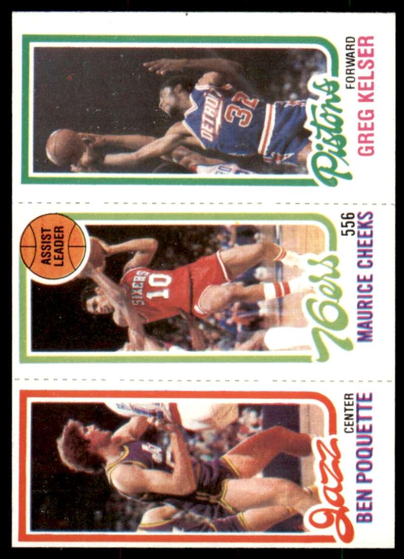 Ben Poquette Maurice Cheeks TL Greg Kelser Card 1980-81 Topps #171 Image 1
