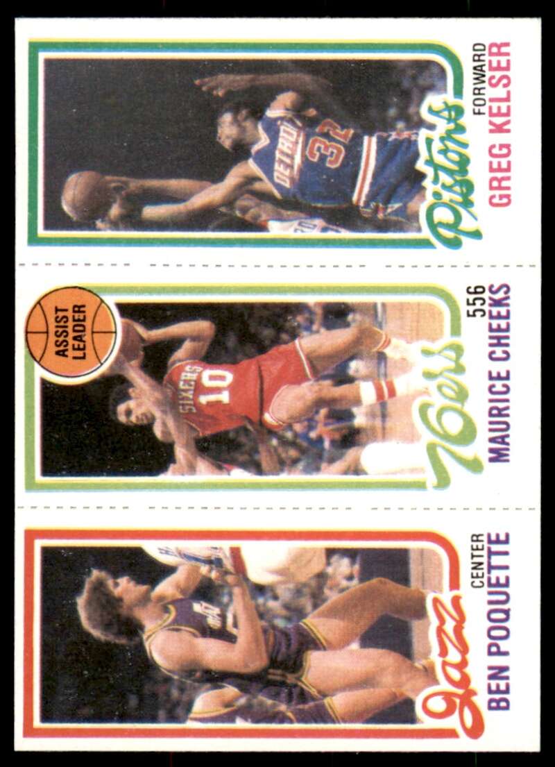 Ben Poquette Maurice Cheeks TL Greg Kelser Card 1980-81 Topps #171 Image 1