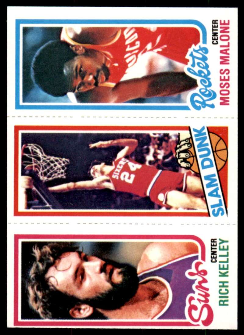Rich Kelley Bobby Jones SD Moses Malone Card 1980-81 Topps #159 Image 1