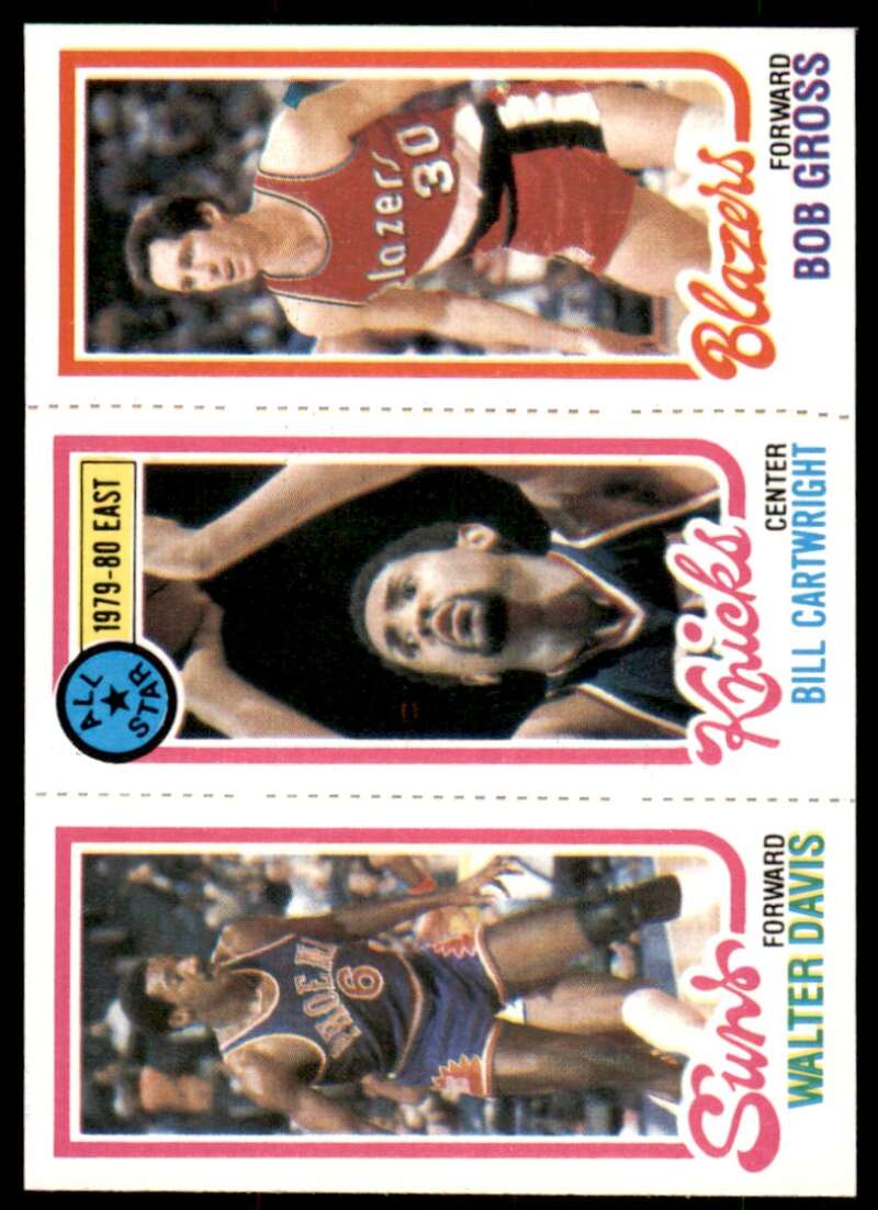 Walter Davis Bill Cartwright AS Bob Gross Card 1980-81 Topps #158 Image 1