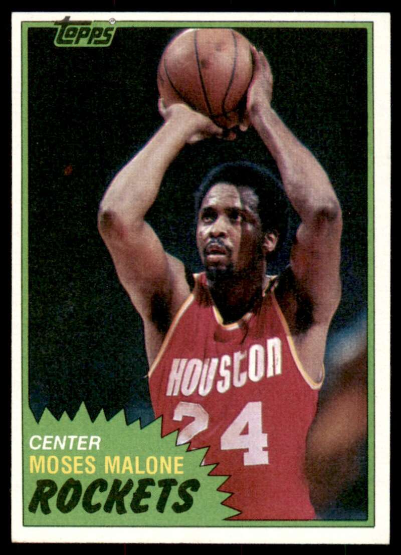Moses Malone Card 1981-82 Topps #14 Image 1