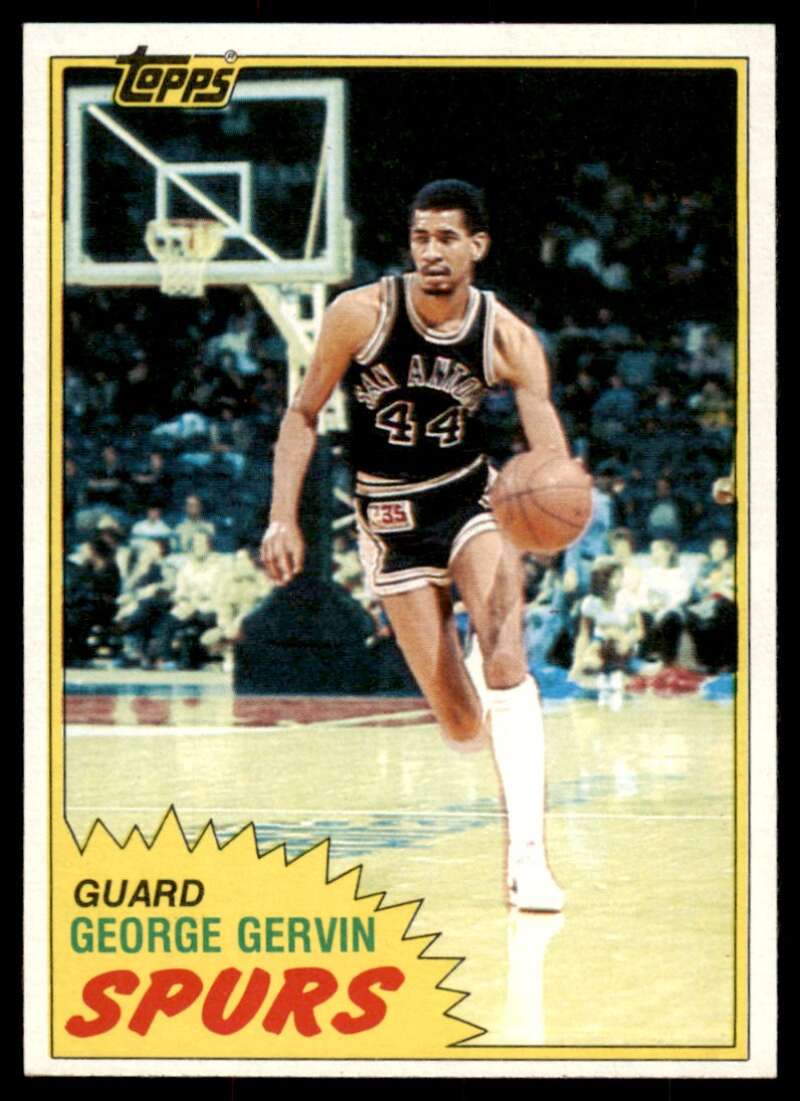 George Gervin Card 1981-82 Topps #37 Image 1