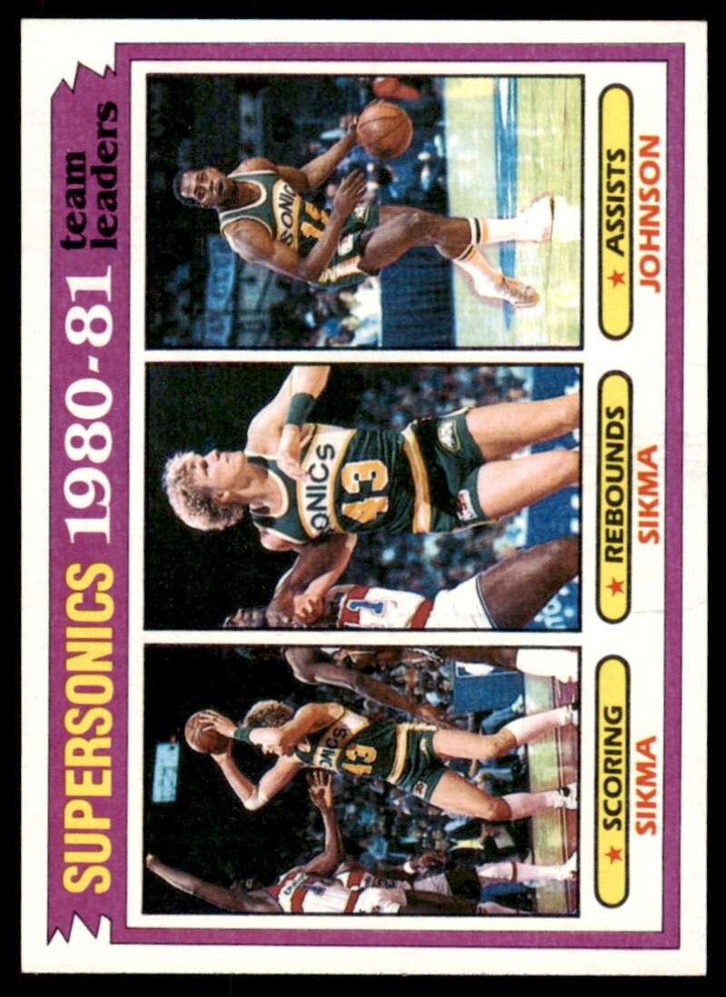 Jack Sikma/Vinnie Johnson Card 1981-82 Topps #64 Image 1