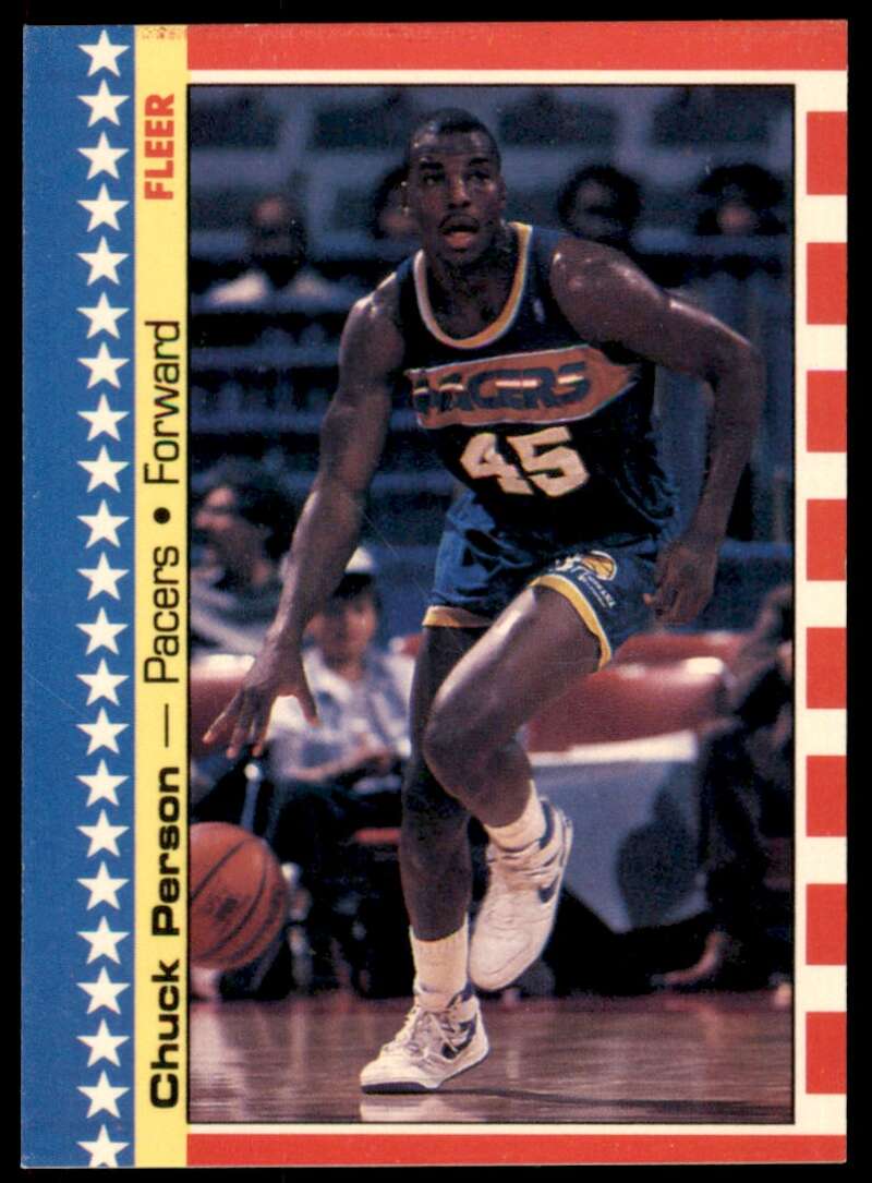 Chuck Person Card 1987-88 Fleer Stickers #10 Image 1