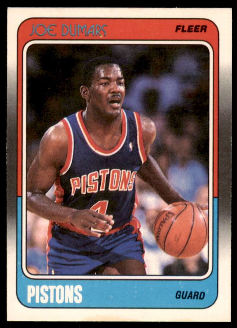 Joe Dumars Card 1988-89 Fleer #40 Image 1