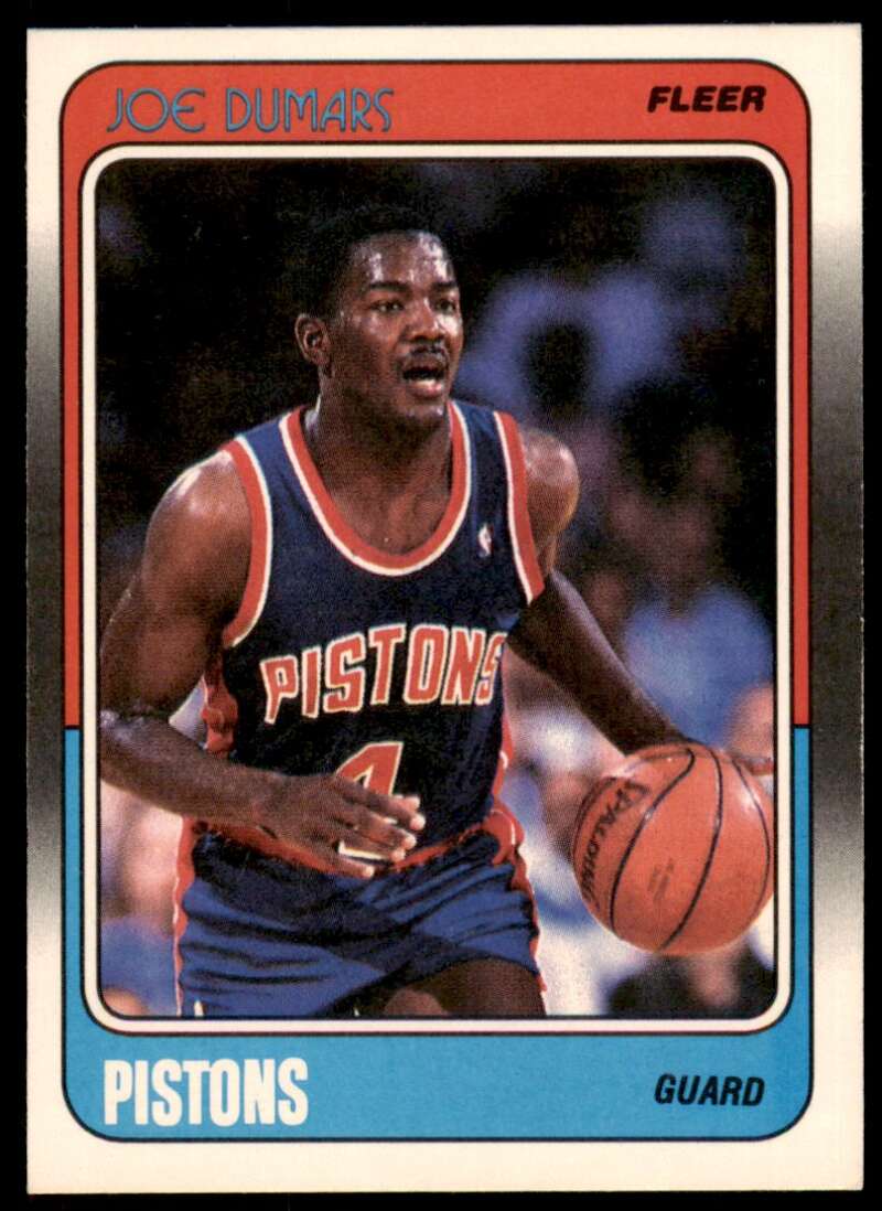 Joe Dumars Card 1988-89 Fleer #40 Image 1