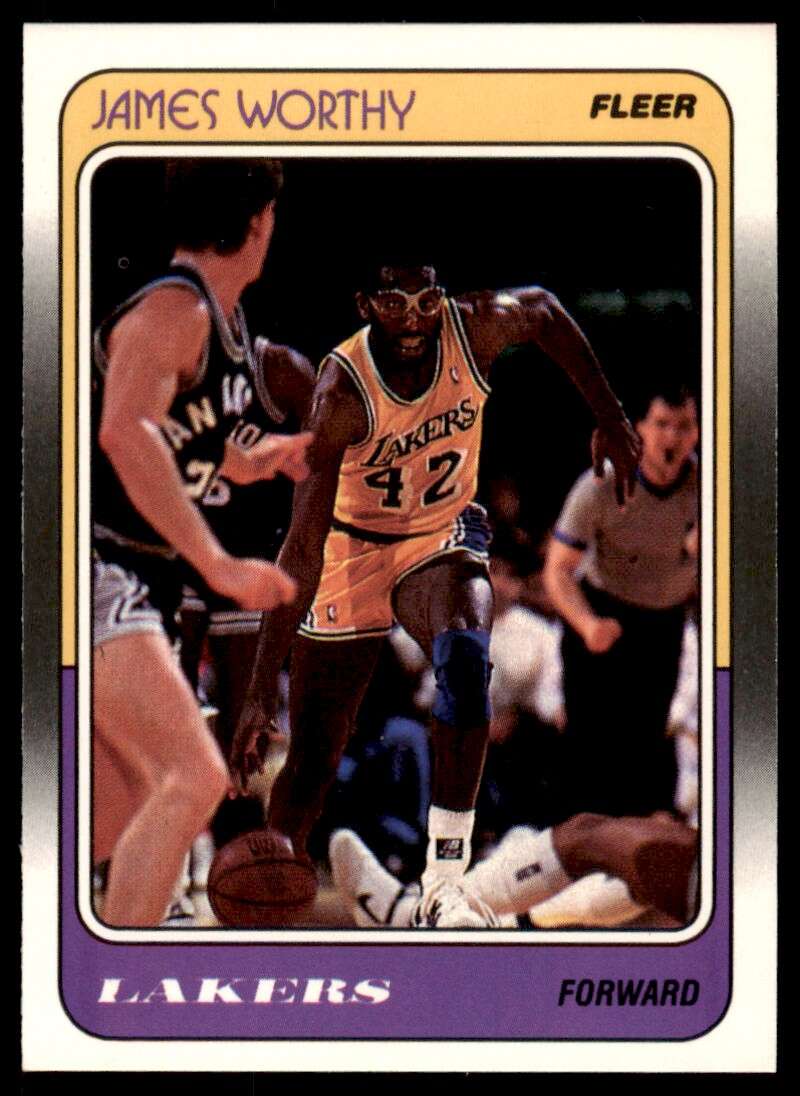 James Worthy Card 1988-89 Fleer #70 Image 1