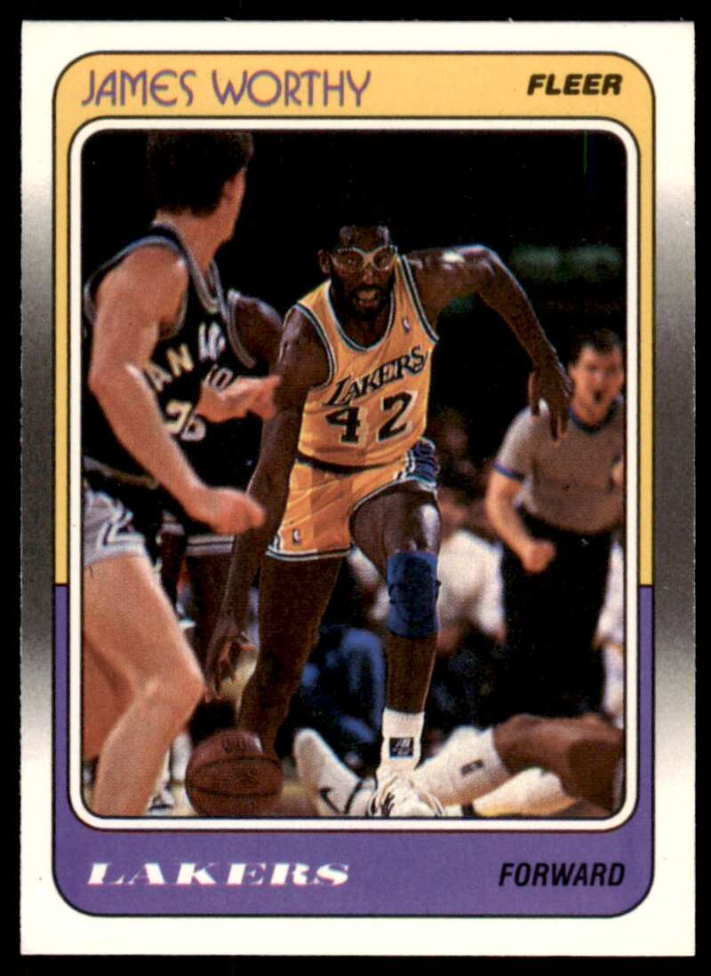 James Worthy Card 1988-89 Fleer #70 Image 1