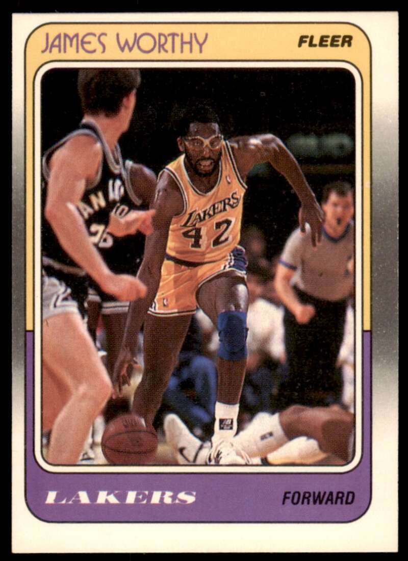 James Worthy Card 1988-89 Fleer #70 Image 1