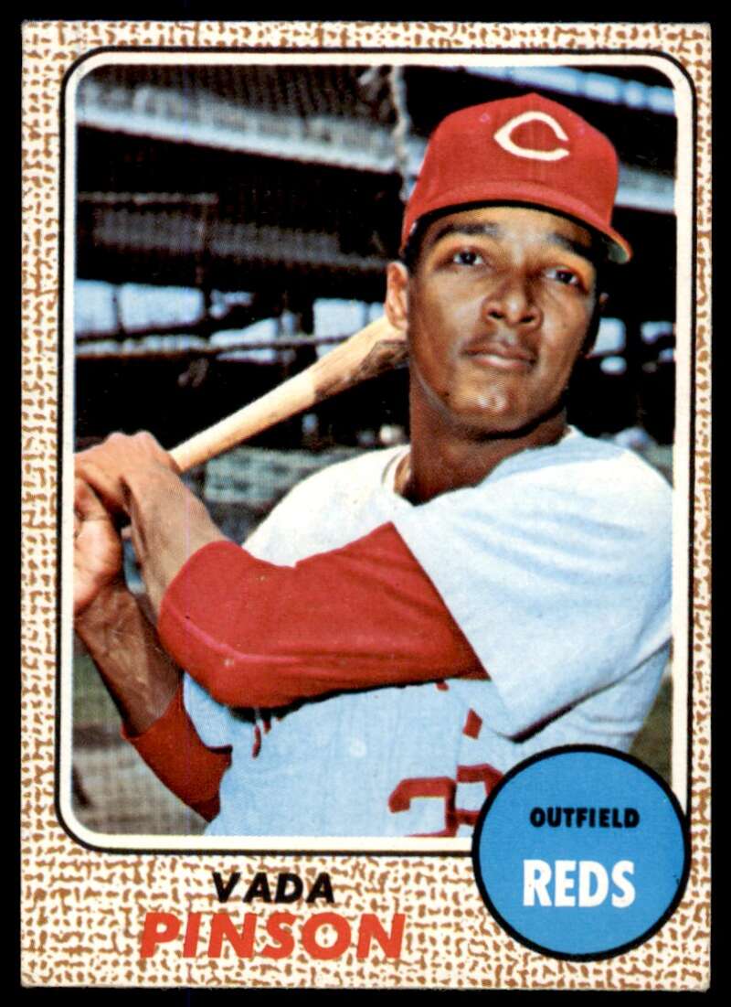 Vada Pinson Card 1968 Topps #90 Image 1