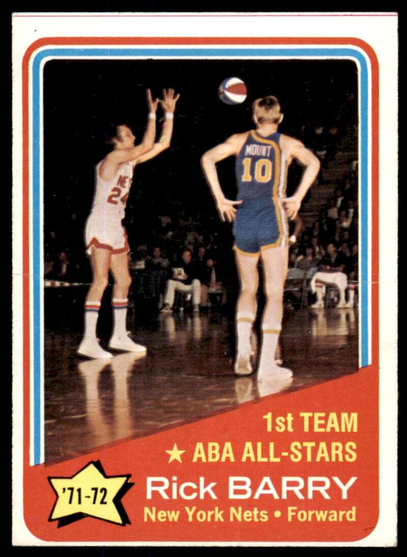 Rick Barry Card 1972-73 Topps #250 Image 1
