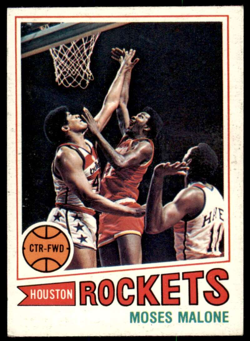 Moses Malone Card 1977-78 Topps #124 Image 1