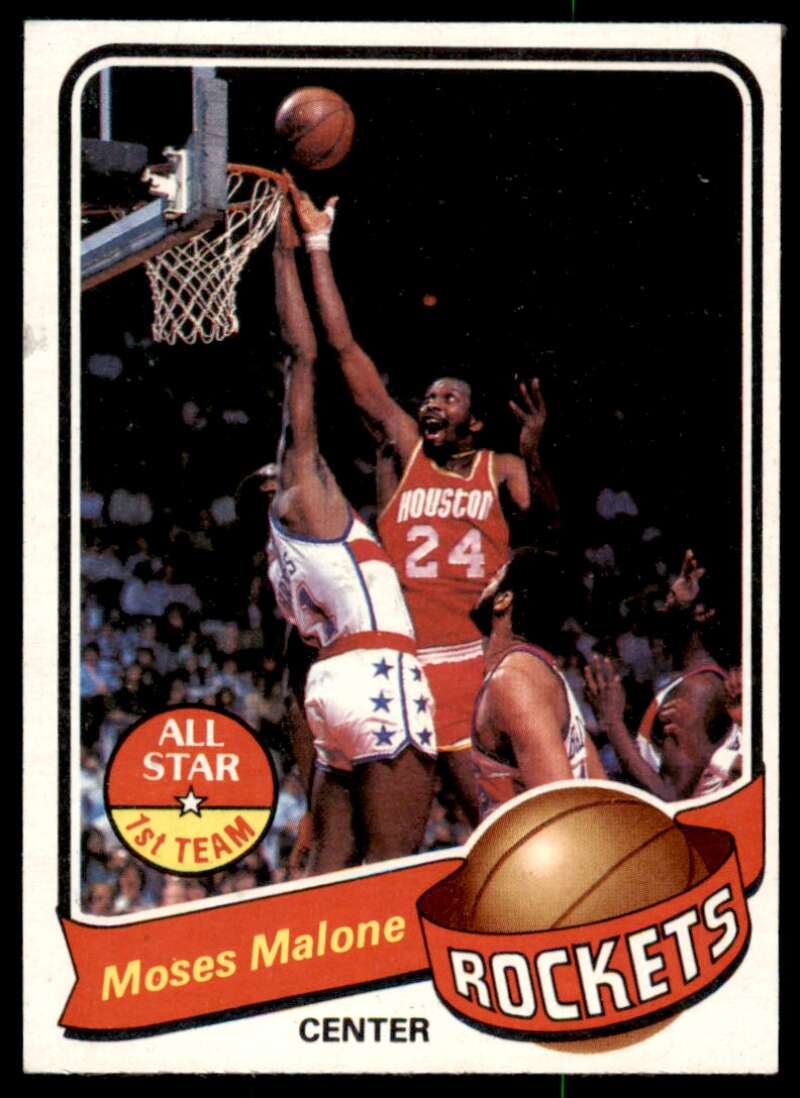 Moses Malone Card 1979-80 Topps #100 Image 1