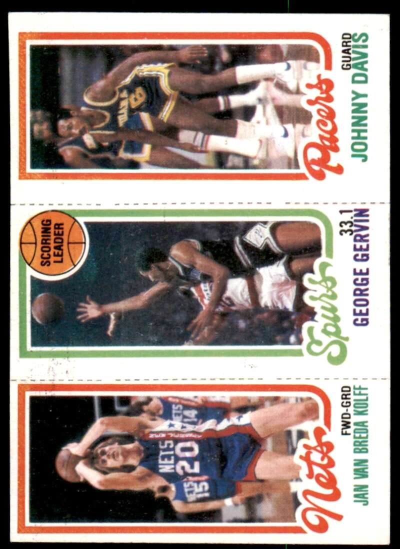 Johnny Davis / Jan Van Breda Kolff / George Gervin Card 1980-81 Topps #117 Image 1