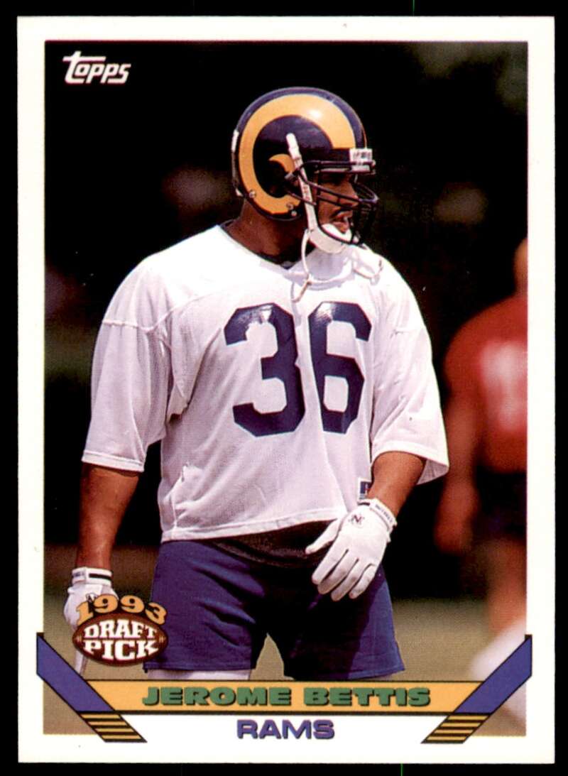 Jerome Bettis Rookie Card 1993 Topps #166 Image 1