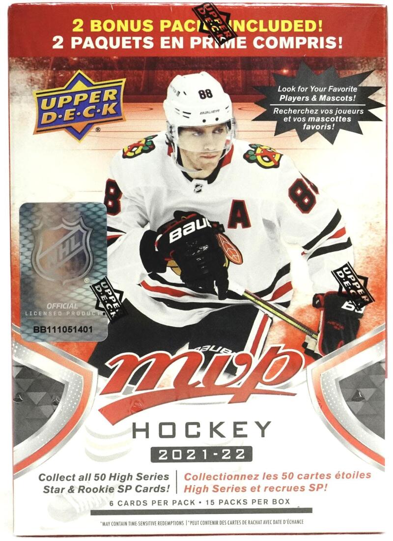 2021-22 Upper Deck MVP Hockey Blaster Box Image 1