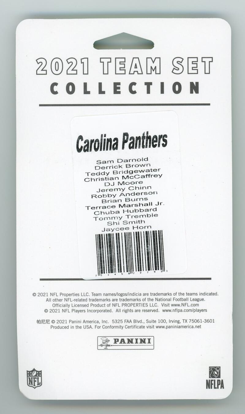 2021 Panini NFL Donruss Carolina Panthers Football Team Set  Image 2