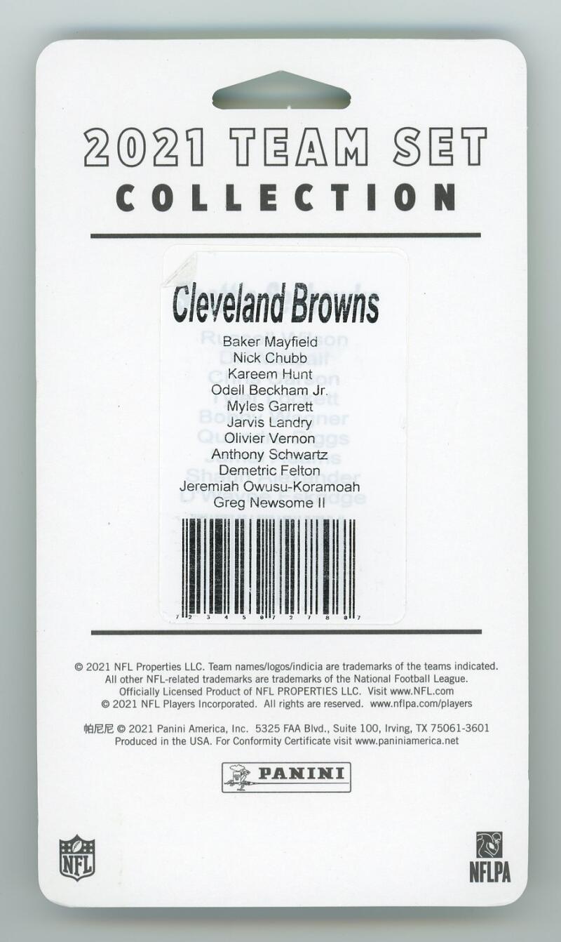 2021 Panini NFL Donruss Cleveland Browns Football Team Set  Image 2