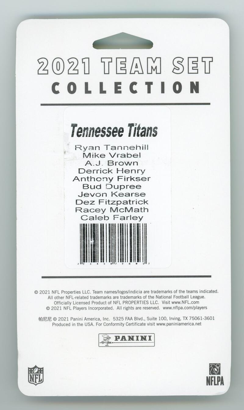 2021 Panini NFL Donruss Tennessee Titans Football Team Set  Image 2