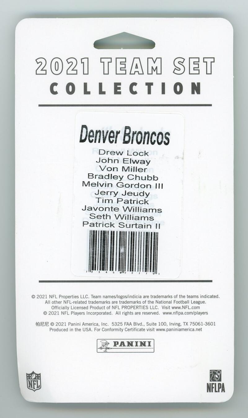 2021 Panini NFL Donruss Denver Broncos Football Team Set  Image 2