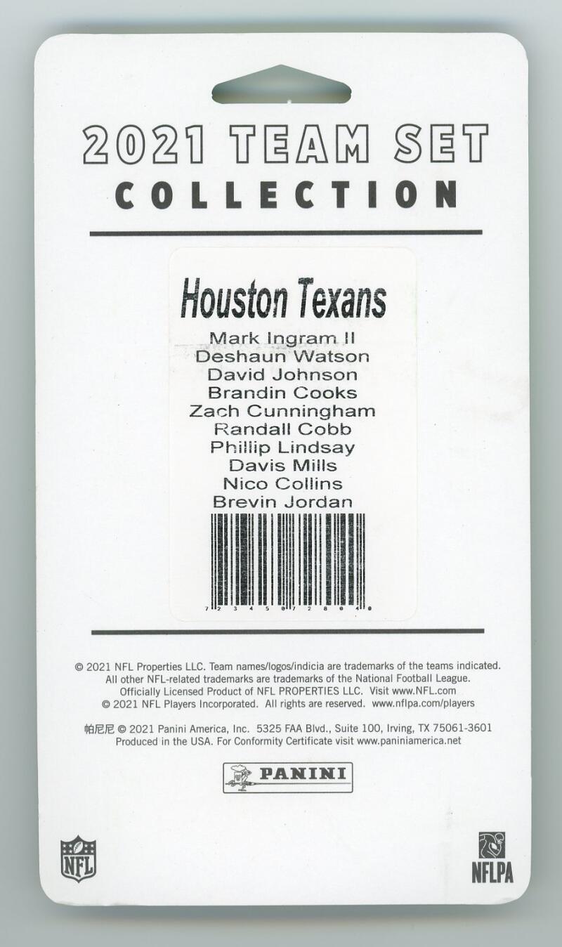 2021 Panini NFL Donruss Houston Texans Football Team Set  Image 2