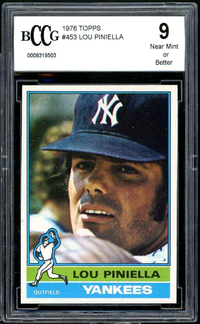 Lou Piniella Card 1976 Topps #453 BGS BCCG 9 Image 1