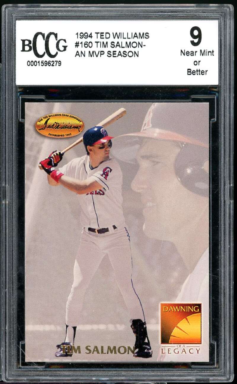 Tim Salmon Card 1994 Ted Williams #160 BGS BCCG 10 Image 1