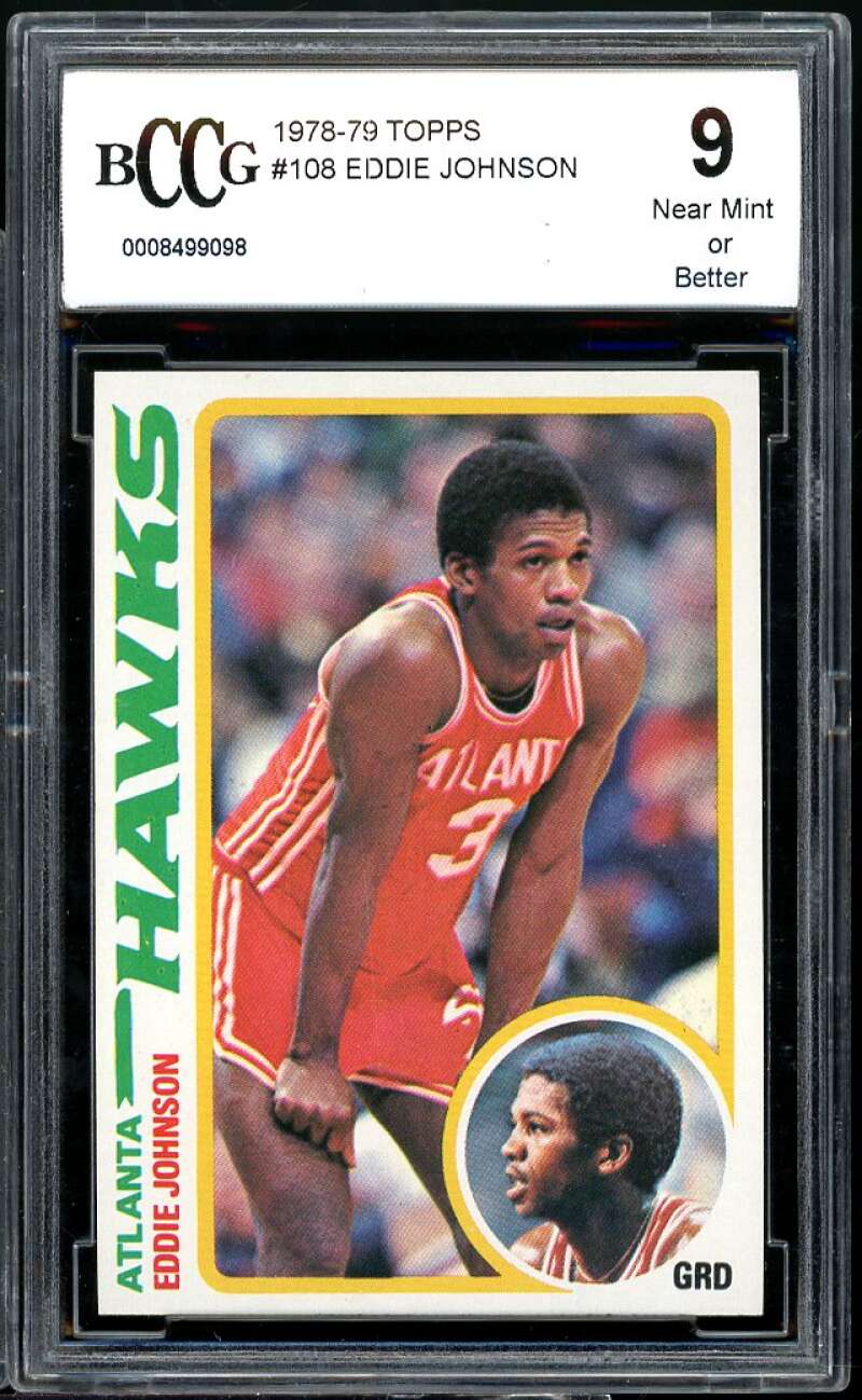 Eddie Johnson Card 1978-79 Topps #108 BGS BCCG 9 Image 1