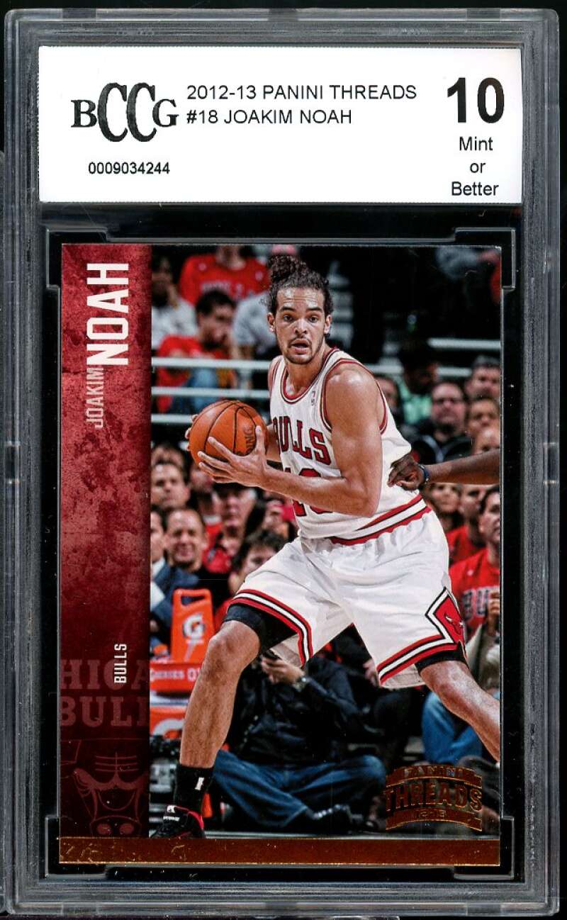 Joakim Noah Card 2012-13 Panini Threads #18 BGS BCCG 10 Image 1