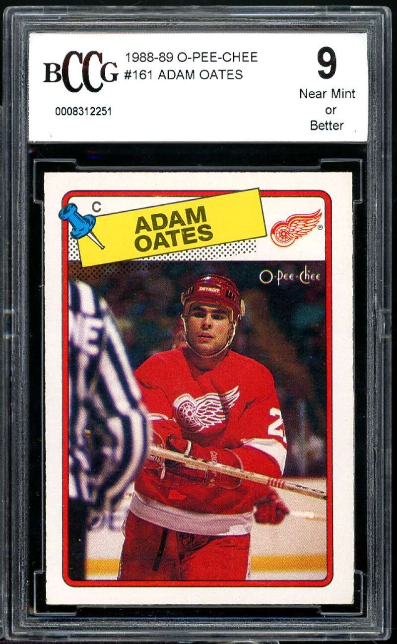 Adam Oates Card 1988-89 O-Pee-Chee #161 BGS BCCG 9 Image 1