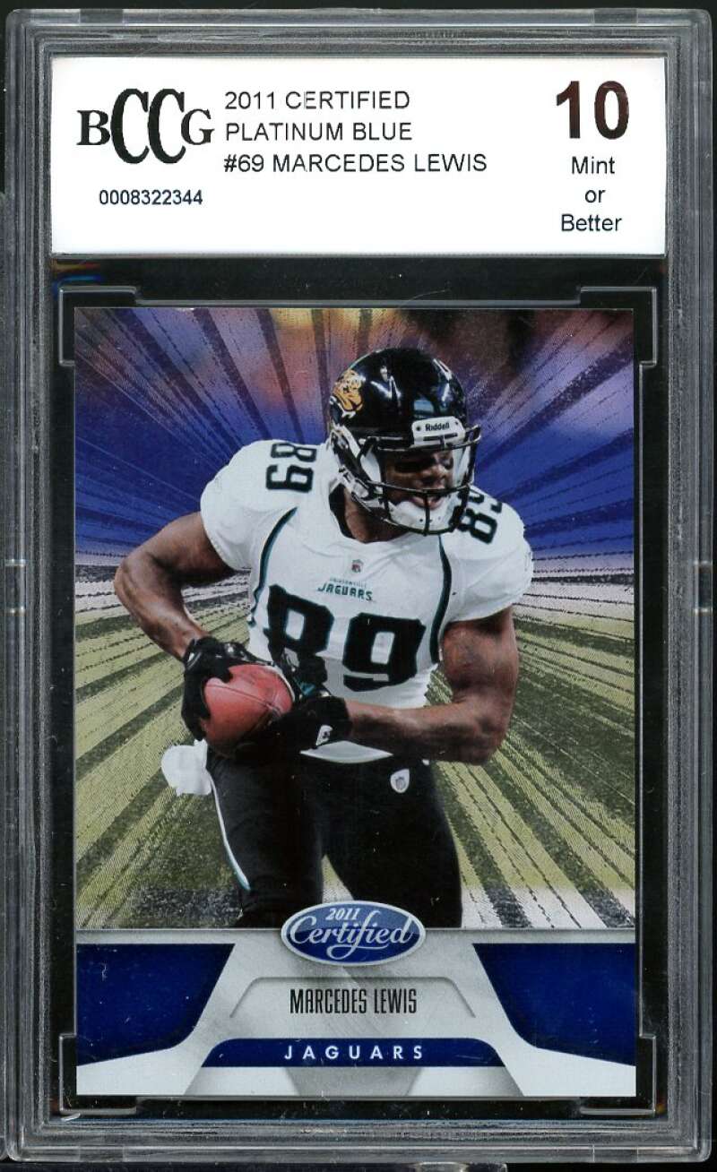 Marcedes Lewis Card 2011 Certified Platinum Blue #69 BGS BCCG 10 Image 1