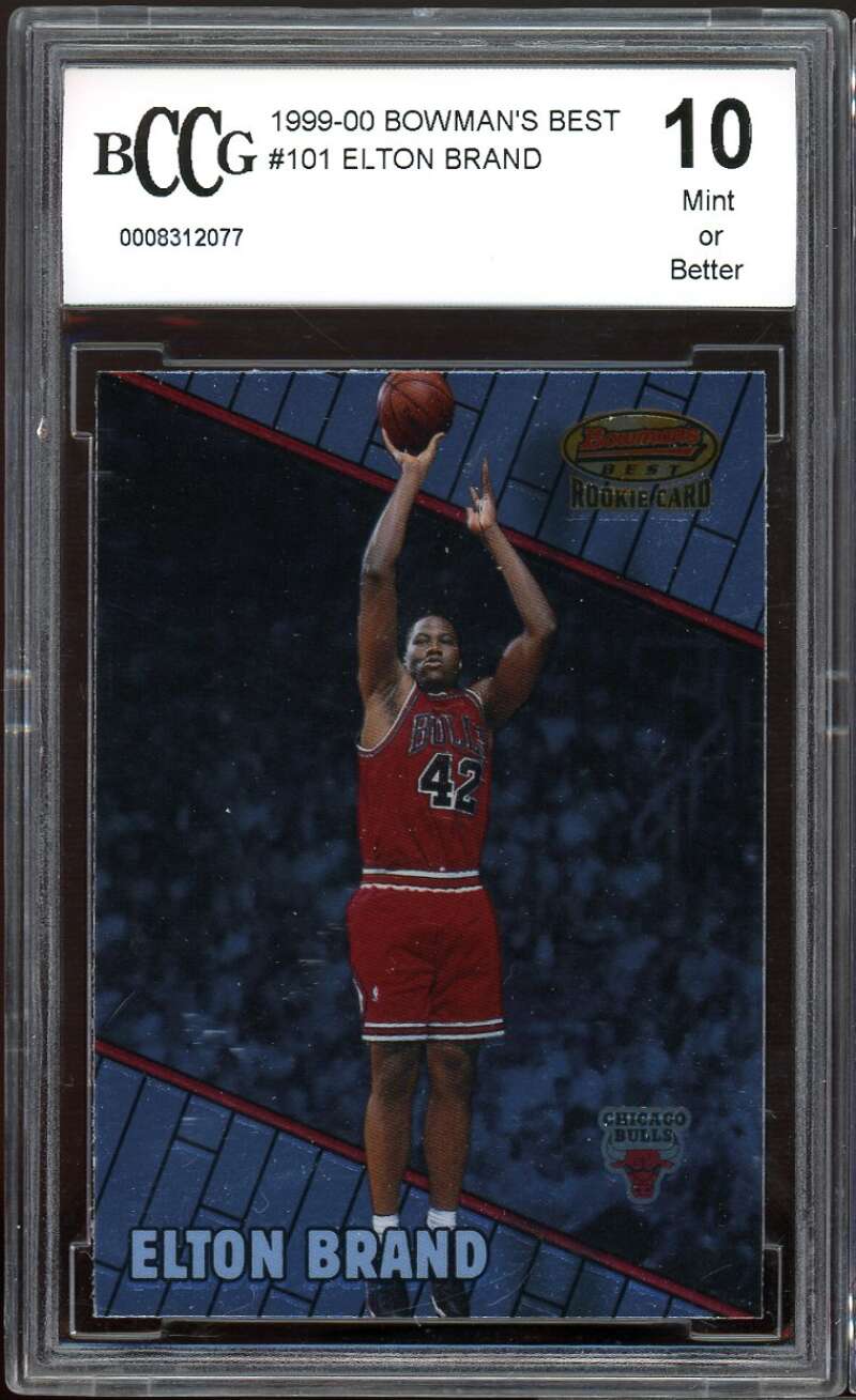 Elton Brand Rookie Card 1999-00 Bowman's Best #101 BGS BCCG 10 Image 1