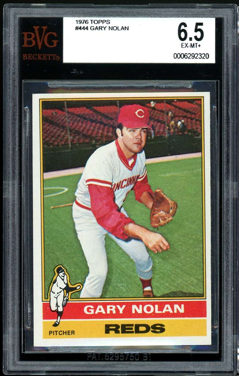 Gary Nolan Card 1976 Topps #444 BGS BVG 6.5 Image 1