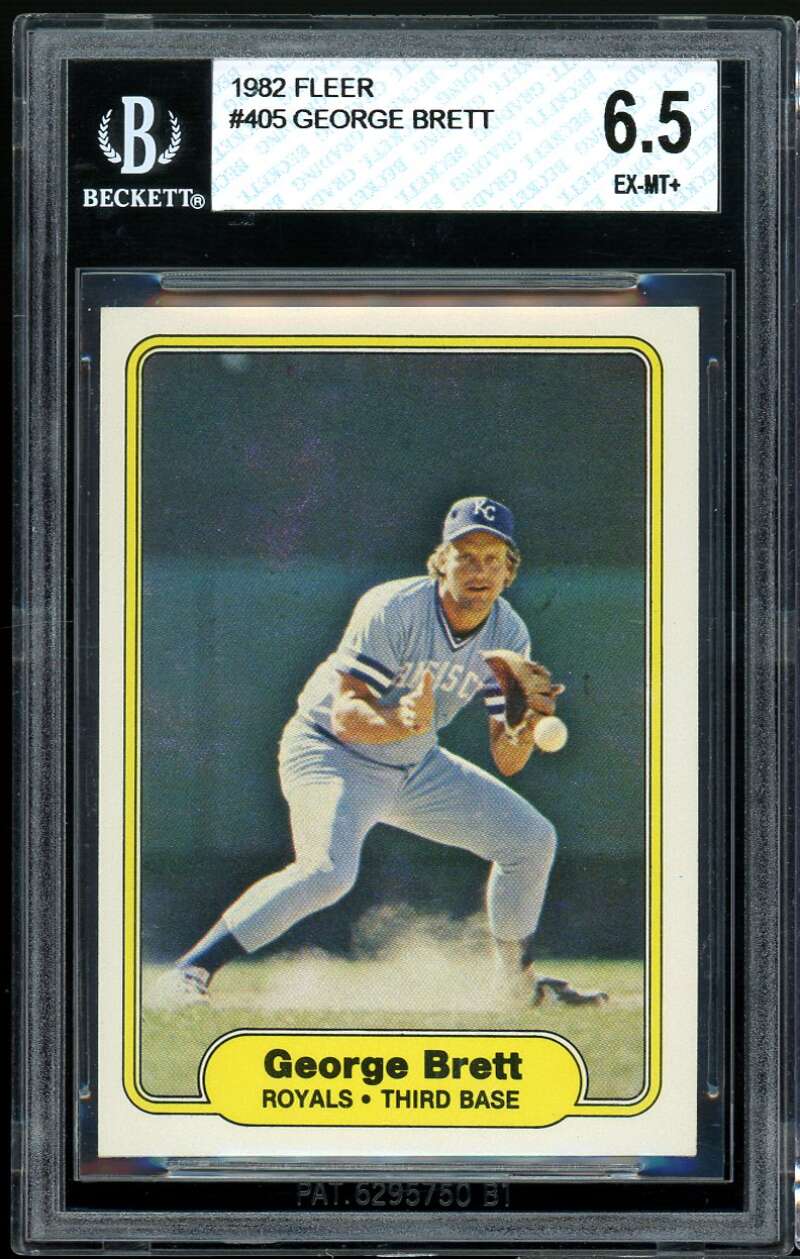 George Brett Card 1982 Fleer #405 BGS 6.5 (8.5 6 8 8) Image 1